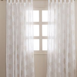 HOMEMONDE White & Gold-Toned 2 Pieces Floral Printed Sheer Cotton Door Curtains-image-26