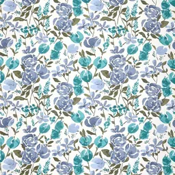 Trance Home Linen Blue & White Set of 5 Floral Square Cushion Covers image 4