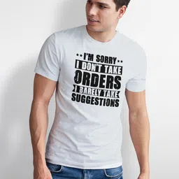 Seekbuylove Men Typography Printed Bio Finish Round Neck T-shirt image 1