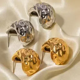 V FASHION JEWELLERY Set Of 2 Stainless Steel Teardrop Shaped Studs-image-27