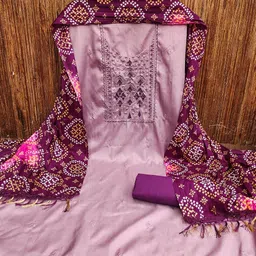 Panzora Floral Embroidered Sequinned Unstitched Dress Material image 4