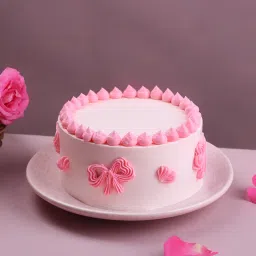 Bows N Blush Cream Cake-picture-26