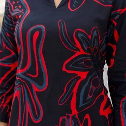 FERANOID Printed Pure Cotton Top With Trouser Co-Ords image 2