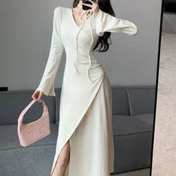 StyleCast x Revolte Flutter Sleeve Bodycon Midi Dress image 2