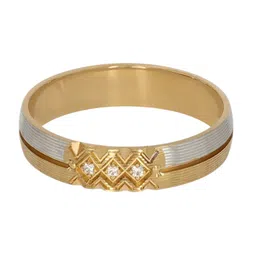 BHIMA 22K BIS Hallmark 916 Purity Yellow Gold Designer Horizonal Ring for Men image 3