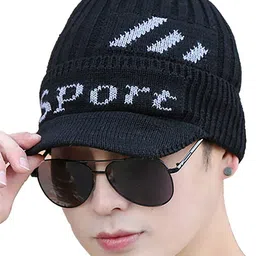 YOUSTYLO Unisex Printed Woollen Beanie image 4