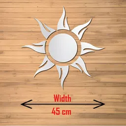 WallDaddy Silver Sun Mirror WallSticker image 2