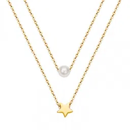 Tipsy closet Gold-Plated Stainless Steel Artificial Stones & Beads Necklace image 2