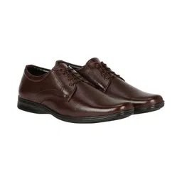 WENZEL Men Round Toe Leather Lace-Ups Formal Derbys-image-6