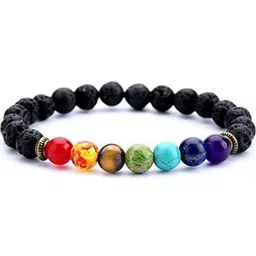 Divine souvenirs Unisex Artificial Beaded Elasticated Bracelet-picture-29