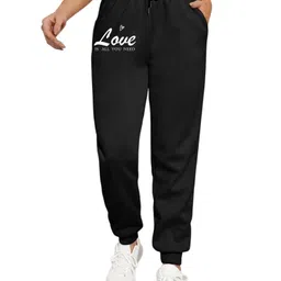 SAAHASAM Women Printed Relaxed Loose Fit Joggers Trousers-picture-29