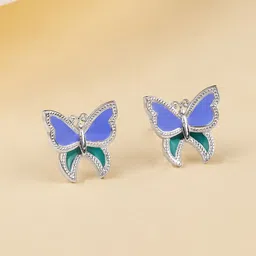 GIVA 925 Silver Rhodium-Plated Contemporary Flutter Muse Studs-picture-30