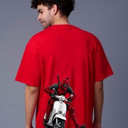 BDSQUARE Men Spider-Man Graphic Printed Round Neck Pure Cotton Oversized T-shirt-image-93
