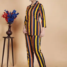 KALINI Striped Shirt & Trouser Co-Ord Set image 3