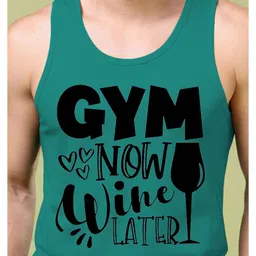 BAESD Printed Scoop Neck Cotton Gym Vest image 2