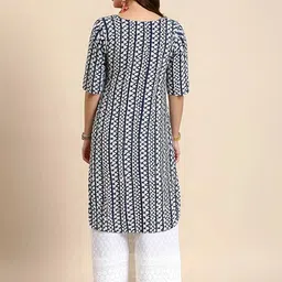 SZN Women Crepe Straight Kurtas image 4