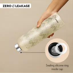 BOROSIL Artisan Series Vista Transparent 3 Pieces Glasses Printed Water Bottles 550 ml image 3