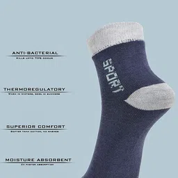 MJE Pack Of 6 Patterned Cotton Ankle Length Socks image 3