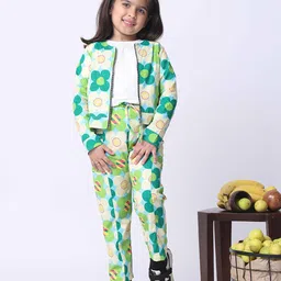 Baawri Girls Printed Long Sleeves Pure Cotton Sweatshirt With Trousers-picture-35