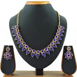 VATSALYA creation Gold-Plated Artificial Stones Jewellery Set image 1