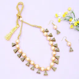 PUJVI Gold-Plated Beaded Jewellery Set-picture-41