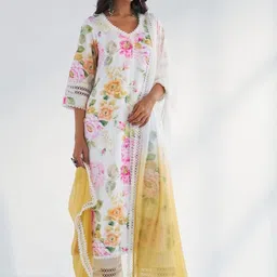 ROZE Women Yellow Chiffon Dupatta-picture-40