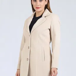 YOUNG CLUB CLASSIC Self Design Notched Lapel Overcoat image 4