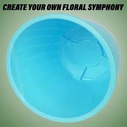 Kuber Industries Red & Blue Pack of 2 Duro-Design Flower Planters image 3