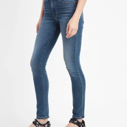 levi's Women's 721 Blue Skinny Fit High Rise Jeans image 4