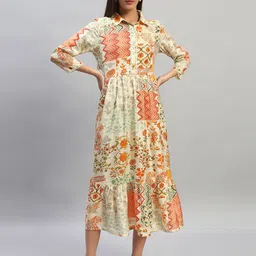 Cantabil Ethnic Motifs Print A-Line Dress image 1