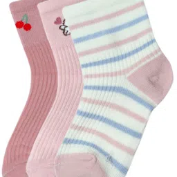 N2S NEXT2SKIN Patterned Pack of 3 Cotton Infant Kids Ankle Length Socks-picture-33