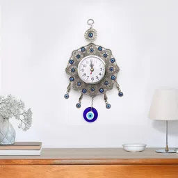 Archies Silver-Toned & Blue Evil Eye Protective Wall Clock-picture-53