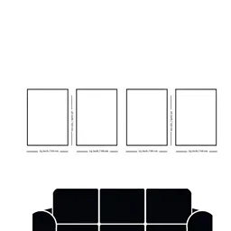 nestroots Vibrant Tribal Blue & Red 4 Pieces Printed Canvas Wall Art image 3