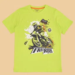 Pantaloons Junior Boys Graphic Printed Round Neck Cotton T-shirt-picture-29