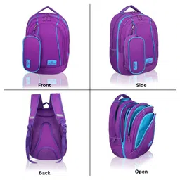 ECHOBOOMERS Unisex Colourblocked Backpack with Zip Pouch image 2