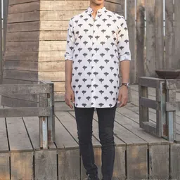 SHIWAM ETHNIX Men Opaque Printed Casual Shirt image 2