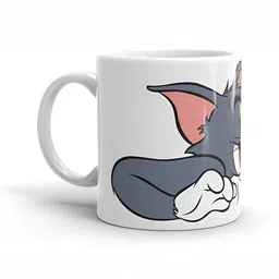 Mr UVD White & Grey Cartoon Characters Printed Ceramic Glossy Mug 350 ml-picture-13