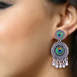VIVASTRI Women Gold-Plated Alloy Earrings image 2