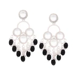 Anouk Gold Plated Artificial Stones and Beads Classic Shaped Drop Earrings image 3