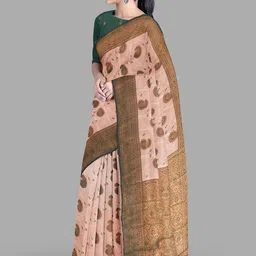 The Chennai Silks Ethnic Motifs Zari Art Silk Bhagalpuri Saree image 2