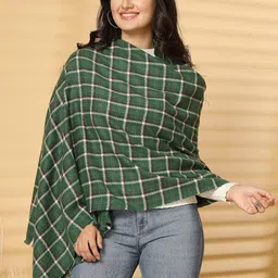 Mafadeny Women Woven Design Checked Stole-picture-18