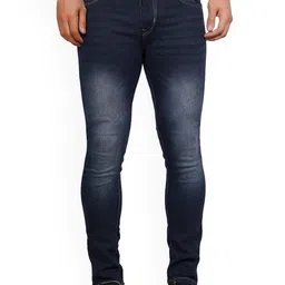 LINARIA Men Cotton Classic Slim Fit Low Distress Light Fade Jeans-picture-33
