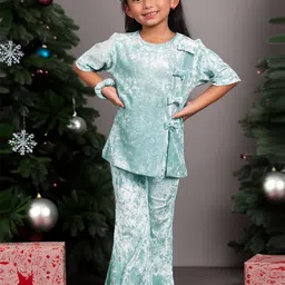 YK Girls Round Neck Top with Trousers-picture-55