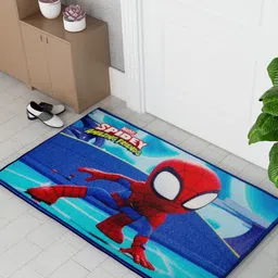 Athom Living Red & Blue Marvels Little Spidey Printed Anti-Skid Doormat-image-83