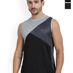 FTX Pack Of 3 Colourblocked Dry-Fit Round Neck Gym Vests 709-1_709-10_709-16-S-picture-12