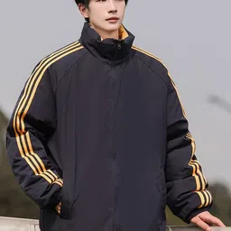 HERE&NOW Men Colourblocked Reversible Puffer Jacket-picture-30