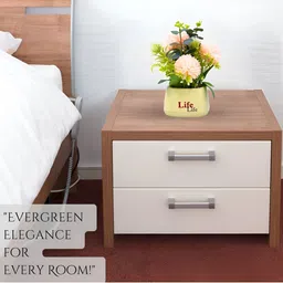 Myntra Elegant Homes Orange And Pink Artificial Flower Plant in Decorative Pot image 2