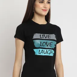 Dreambe Women Typography Printed T-shirt image 4