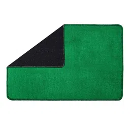 Kuber Industries 2-Pcs Green Woolen Rectangular Anti-Skid Door Mats image 3