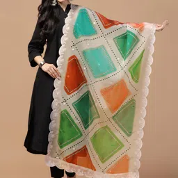 Kaizen TEXO FAB Printed Organza Dupatta image 1